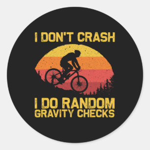 Sticker Rond Vélo tout terrain cool pour hommes femmes cycliste