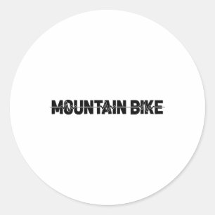 Sticker Rond Vélo tout terrain - Cycliste faisant du vélo Vtt é