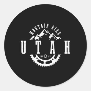 Sticker Rond Vélo tout terrain Utah Moab Mtb VTT Descente Cycli