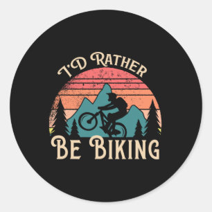 Sticker Rond Vélo tout terrain Vélo de cyclisme J'aimerais mieu