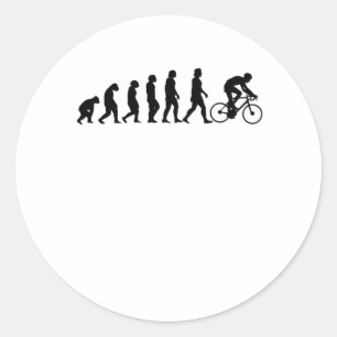 Sticker Rond Vélo Vélo Évolution Cycliste Cadeau