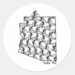 Sticker Rond Vélo Vintage Arizona Cyclisme Vélo de Montagne