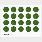 Sticker Rond Velours Grungy Rough Texture : Vert Émeraude Rich (Feuille)