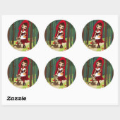 Sticker Rond Velusa Rouge (Feuille)