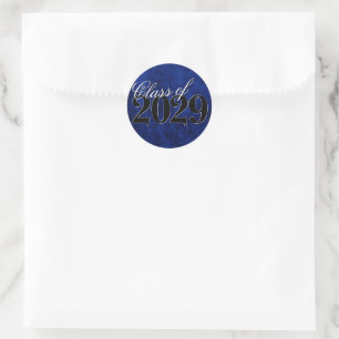 Sticker Rond Velvet Grad Sapphire Blue Dark Jewk Tone Grunge