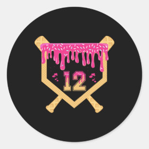 Sticker Rond Vendre 12 ans Anniversaire Drip 12e Anniversaire I