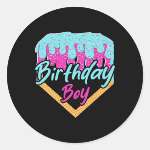 Sticker Rond Vendre 9 Ans Crème de glace Driam 9e Anniversaire 