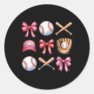 Sticker Rond Vendre Coquette Bow Femmes Filles Cheer Maman Mama