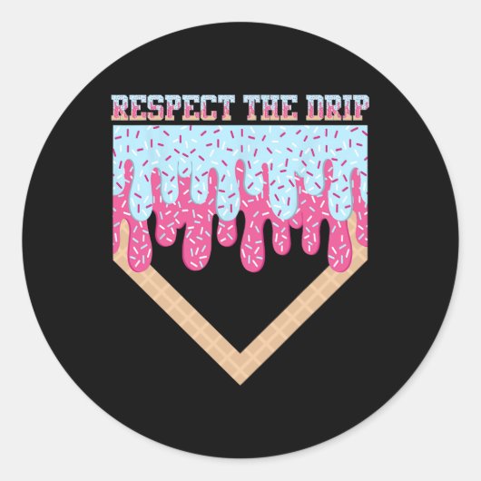 Sticker Rond Vendre Drip Boys Accueil Plaque Crème glacée Sprin (Devant)