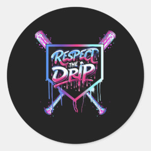Sticker Rond Vendre Drip Boys Ice Cream Drip Jeune Respect Le D