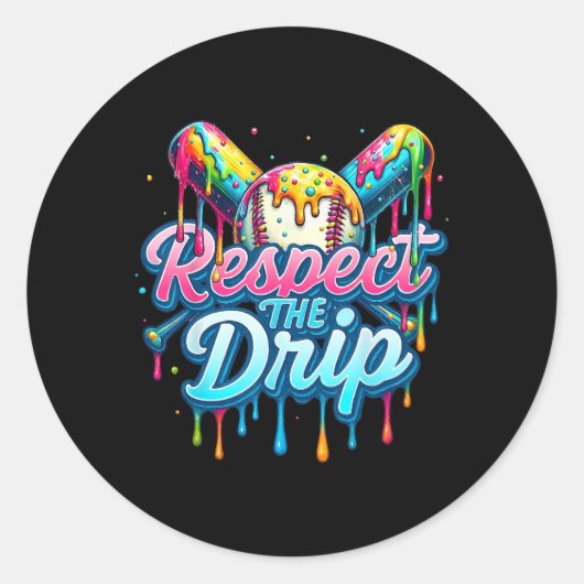 Sticker Rond Vendre Drip Boys Ice Cream Drip Jeune Respect Le D (Devant)