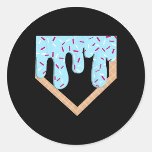 Sticker Rond Vendre Ice Cream Driver Vendre Home Plate Drip Ret