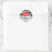 Sticker Rond Vendre Immobilier Promouvoir Vous-Même (Sac)