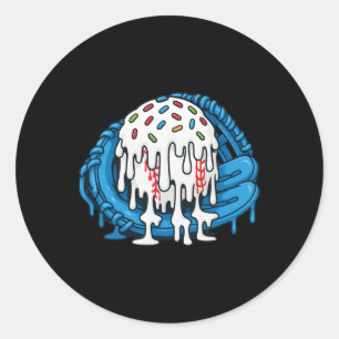 Sticker Rond Vendre La Déchets Pour Les Garçons La Crème De Gla