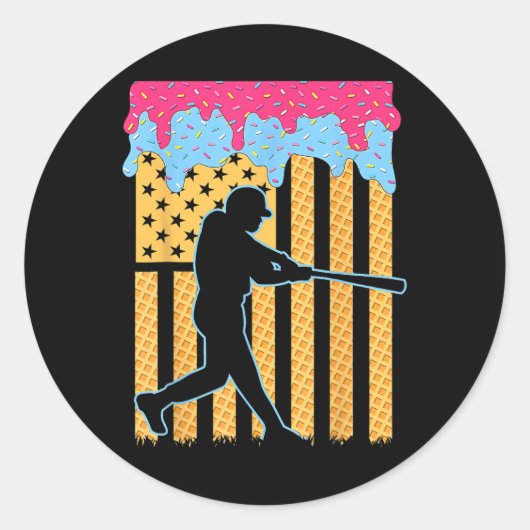 Sticker Rond Vendre Les Boys Driving Glace Cream Vendre America (Devant)