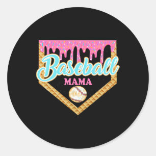 Sticker Rond Vendre Mama Home Plate Ice Cream Driam Avec des ar