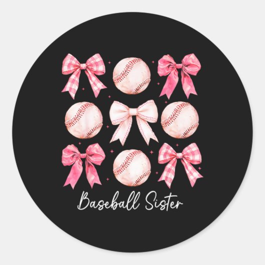 Sticker Rond Vendre Soeur Coquette Bow Jour Vendre Maman Mère (Devant)