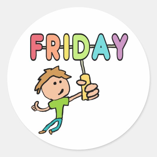 Sticker Rond Vendredi (Devant)