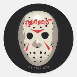 Sticker Rond Vendredi 13   Graphique de masque de hockey
