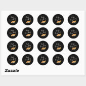 Sticker Rond Vendredi de friture de poisson _ Friture de poisso (Feuille)