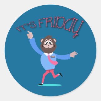 Sticker Rond Vendredi heureux