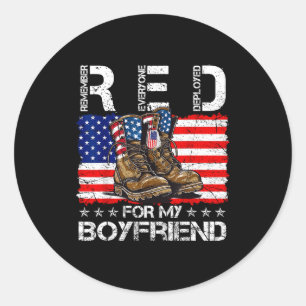 Sticker Rond Vendredi rouge pour mon petit ami, n'oublions pers