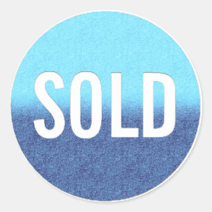Sticker Rond Vendu Agent Immobilier Ombre Ocean Beach