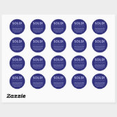 Sticker Rond Vendu ! Citation d'écriture avec texte de la lavan (Feuille)