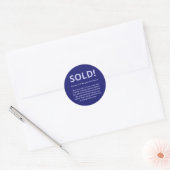 Sticker Rond Vendu ! Citation d'écriture avec texte de la lavan (Enveloppe)