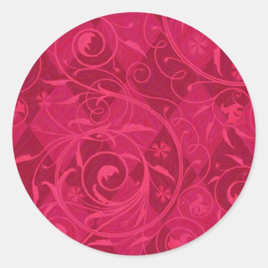 Sticker Rond Venetian Medley, Fuschia (Devant)