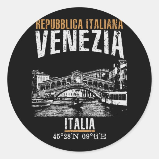 Sticker Rond Vénétie (Devant)