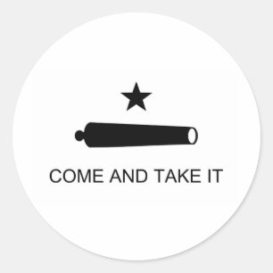 Sticker Rond Venez Et Prenez Le Texas Flag