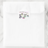 Sticker Rond "Venez jouer avec nous" (Sac)