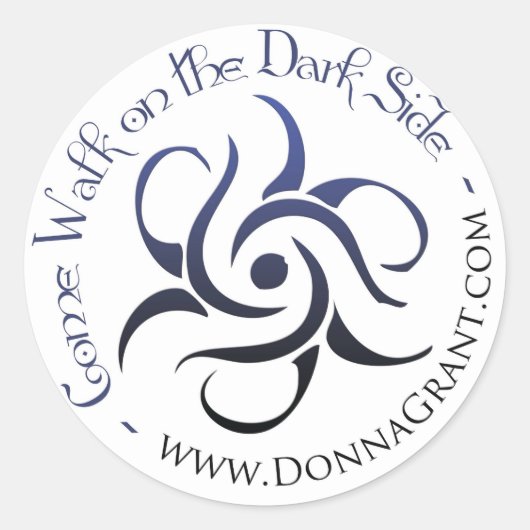 Sticker Rond Venez marcher sur le côté sombre (Devant)