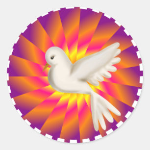 Sticker Rond Venez Saint-Esprit, Blest Créateur....