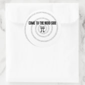 Sticker Rond Venez sur le côté Nerd pour le style de typographi (Sac)