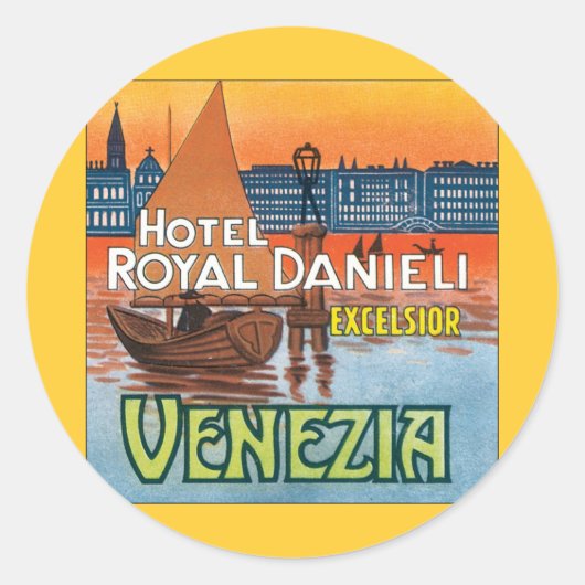 Sticker Rond Venezia Hotel Royal Danieli (Devant)