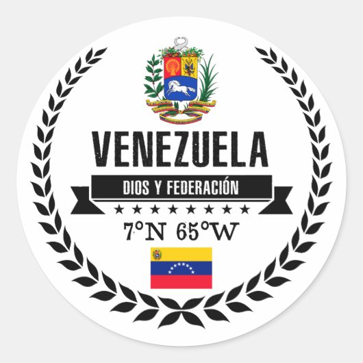 Sticker Rond Venezuela (Devant)
