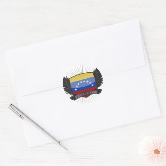 STICKER ROND VENEZUELA (Enveloppe)