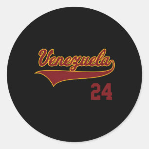 Sticker Rond Venezuela Baseball Vinotinto Beisbol