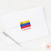 Sticker Rond Venezuela Drapeau avec nom (Enveloppe)
