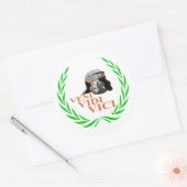 Sticker Rond Veni Vidi Vici (Enveloppe)