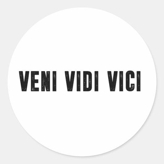Sticker Rond Veni vidi vici (Devant)