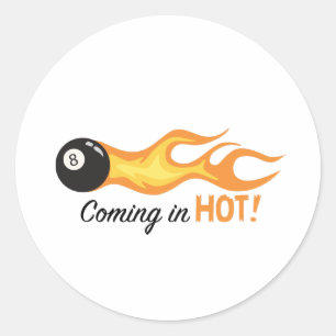 Sticker Rond Venir à chaud