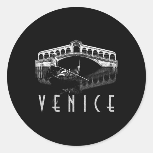 Sticker Rond Venise Italie pour (Devant)