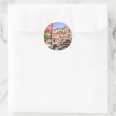 Sticker Rond Venise - Stylo & Laver Aquarelle (Sac)