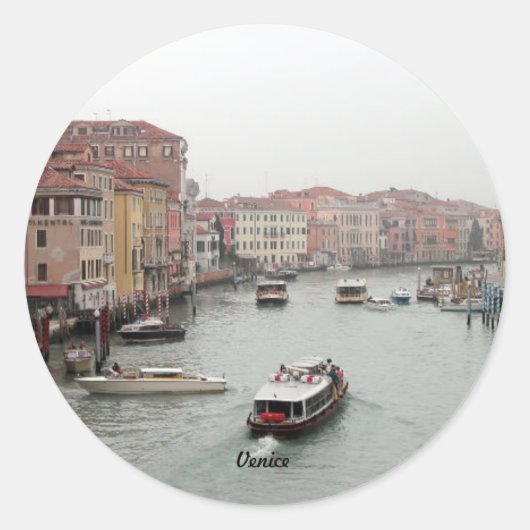 Sticker Rond Venise : Venise pittoresque (Devant)