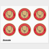 Sticker Rond Venison Jerky Modèle maison (Feuille)