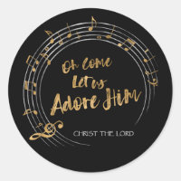 VENONS NOUS ADORE Christian Christmas Hymn Black