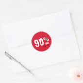Sticker Rond Vente avec 90 pour cent de réduction (Enveloppe)